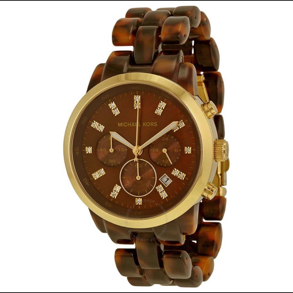 Michael Kors Tortoise Brown 44mm Womens Watch